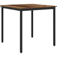 vidaXL Eettafels 80 x 80 x 75 cm Bewerkt hout Eikenhout Vierkant