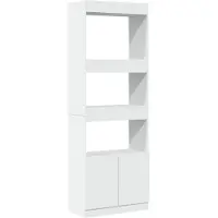 vidaXL Hoge kast 63x33x180 cm bewerkt hout wit