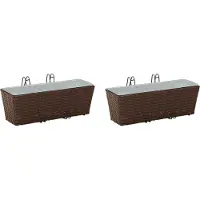 Syfax Reling 2 st Bruin 50 x 17 x 17 cm Metaal