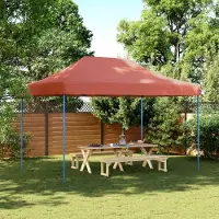Prolenta Maison Exclusive - Opvouwbare partytent, pop-up model, terracotta, 410x279x315 cm