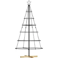 Syfax Kerst Cone Boom met standaard Zwart 154 cm Staal