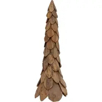 Syfax Kerstboom met standaard Bruin 111 cm Massief teakhout
