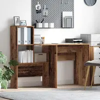 Prolenta Maison Exclusive - Bureau van gerecycled hout, 131,5 x 50 x 106,5 cm, houtvezel