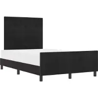 vidaXL Boxspring bed met hoofdeinde Zwart 120 x 190 cm Fluweel