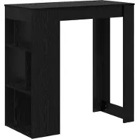 vidaXL Bartafel 102 x 50 x 103,5 cm Bewerkt hout Zwart Eiken