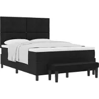 vidaXL Boxspringbed met hoofdeinde Zwart 160 x 200 cm Stof