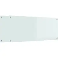 vidaXL Keukenachterwand 2 st Wit 120 x 50 cm gehard glas