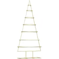 Syfax Metalen kerstboom met standaard Goud 180 cm Poedergecoat staal