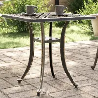 Prolenta Maison Exclusive - Tuintafel, bronskleurig, 53x53x53 cm, aluminium gietwerk