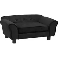 Syfax Hondenbank 72x45x30 cm pluche zwart
