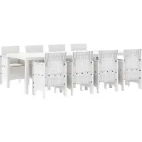vidaXL Tuinset, 9-delig, lichtgrijs, polypropyleen