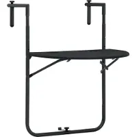 Syfax Balkontafel hangend 60x64x83,5 cm rattan-look kunststof zwart
