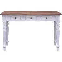 Syfax Bureau met lades 117x57x75 cm massief mahoniehout wit