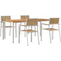 Syfax Buiten eettafelset 5 st 180 x 90 x 75 cm