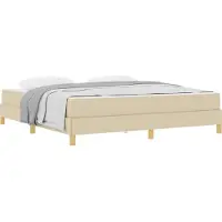 Syfax Boxspringbed met matras Crème 180 x 200 cm Stof