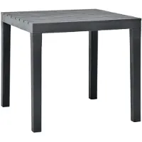 Syfax Tuintafel 78x78x72 cm kunststof antraciet