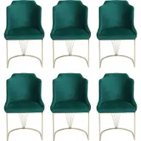 AEA Luxus Designer Grüner Esszimmerstuhl 6x Stühle Einsitzer Moderne Esszimmer