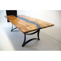 AEA Tisch esstisch tische harz epoxy massive design möbel 240x100 echtes holz epoxid