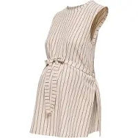 ONLY Maternity Blouse 'OLMPetris' zwart / offwhite