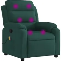 Syfax Massagestoel in donkergroen fluweel