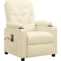 Syfax Massagestoel kunstleer crèmekleurig