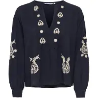 ONLY Blouse 'ONLMoon' nachtblauw / greige