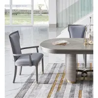 AEA Design stoelset, 4 stuks, voor de eetkamer, met rugleuning en beklede zitting, complete set, model 2732