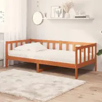 Syfax Daybed met hoofdeinde Waxbruin en wit 90 x 200 cm
