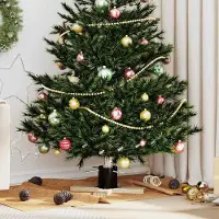 Prolenta Maison Exclusive - Kerstboomstandaard, zwart, 50 x 50 x 16 cm