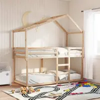 Prolenta Maison Exclusive - Hemelbed voor kinderbed, afmetingen 203x95,5x142 cm, massief grenenhout