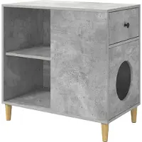 Syfax Kattenhuis Beton 72 x 42,5 x 70 cm Bewerkt hout