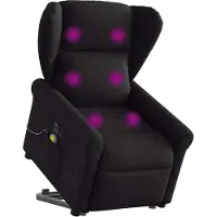 Syfax Sta-op-massagestoel elektrisch verstelbaar stof zwart