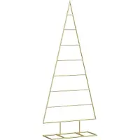 Syfax Metalen kerstboom met standaard Goud 125 cm Poedergecoat staal