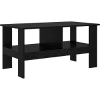 vidaXL Salontafel Zwart Eiken 90 x 50 x 45 cm Bewerkt hout
