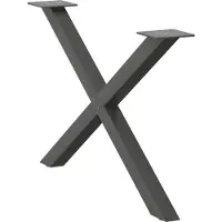 Syfax Salontafelpoten 2 st X-vormig 70x(42-43) cm staal antraciet