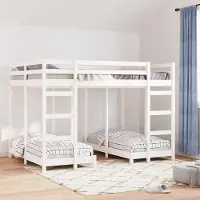 Prolenta Maison Exclusive - Drielags bedframe, wit, 140 x 200 cm