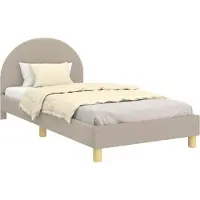 Syfax Bedframe voor kinderen met hoofdbord Lichtgrijs 90x200 cm