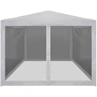 Syfax Partytent met 4 mesh zijwanden 4x3 m