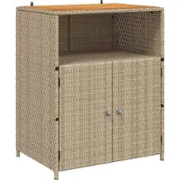 vidaXL Kast met plank Beige 70 x 50 x 87 cm Polyester en Roly Ratten