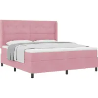 Syfax Boxspringbed met hoofdeinde Roze 180 x 200 cm Fluweel