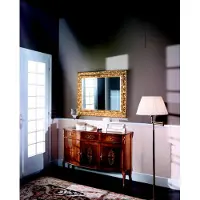 AEA Holz Luxus Italienische Möbel 2tlg Set Möbel Stil Barock Kommode mit Spiegel