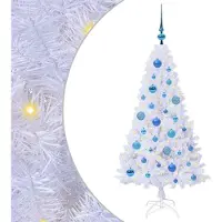 Syfax Kunstkerstboom met 150 LED Wit 120 cm PVC en staal