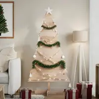Prolenta Maison Exclusive - Kerstboom van hout, klaar om te decoreren, 150 cm, massief grenenhout