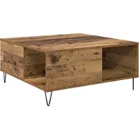 vidaXL Salontafel Oud Hout 80 x 80 x 36,5 cm Bewerkt hout
