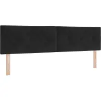 vidaXL LED Hoofdbord met LED-stripverlichting Zwart 180 cm Fluweel