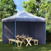 Prolenta Maison Exclusive - Partytent zijwanden, 2 stuks met rits, PE, blauw