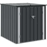 vidaXL Tuinopslagdoos Zwart 101,5 x 107 x 100 cm Staal