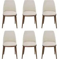 AEA Modern Esszimmer Weiß 6x Stühle Holz Möbel Stühle Luxus Design Einrichtung