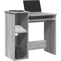 Prolenta Maison Exclusive - Bureau met plank, grijs Sonoma, 84x40x78 cm, houtvezel