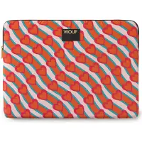 Wouf Laptoptas 'Daily' cyaan blauw / donkeroranje / rosa / roestrood